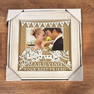 Malden Cream and Gold Wedding Picture Frame
